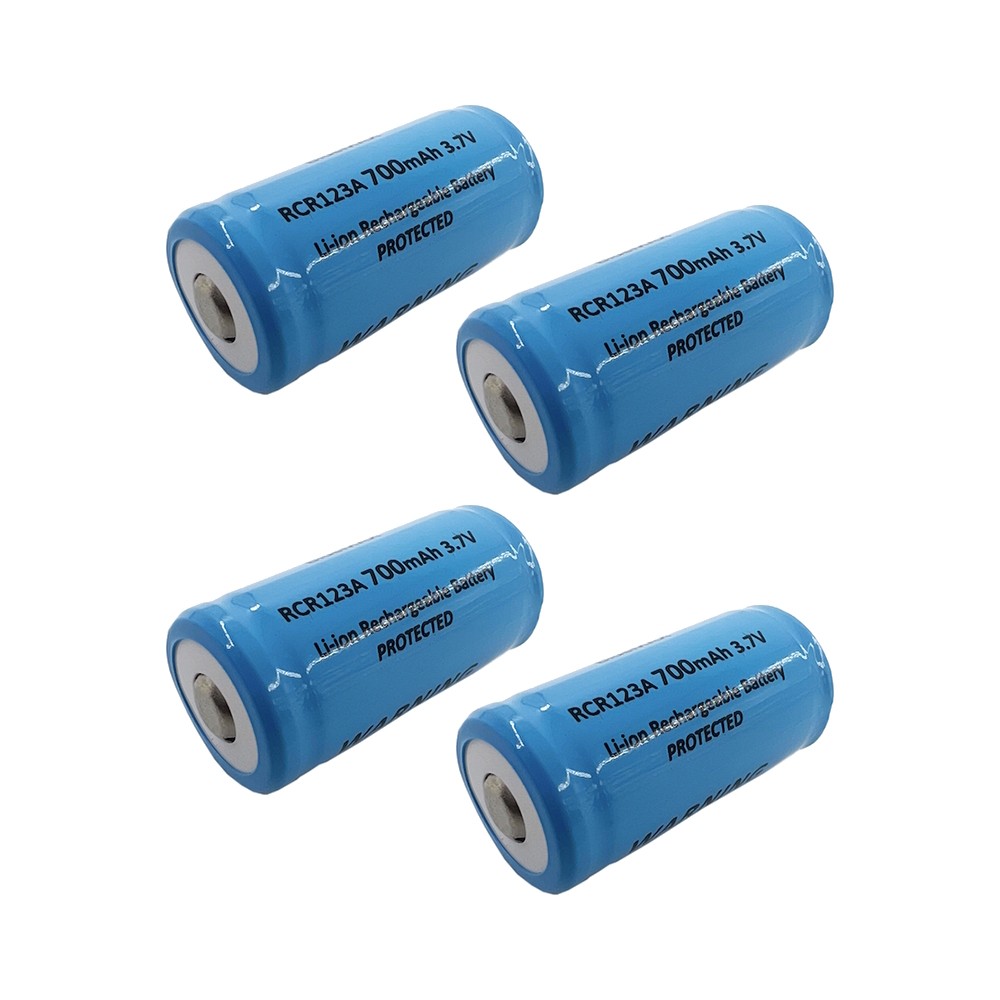 BLUEMAX POWER 4x BATTERIE LI-ION 16340 (RCR123A) 3.7V X 700MAH PROTETTA (BM-16340)