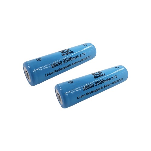 BLUEMAX POWER 2x LI-ION BATTERIES 18650 3.7V X 3500MAH PROTECTED (BM-18650)
