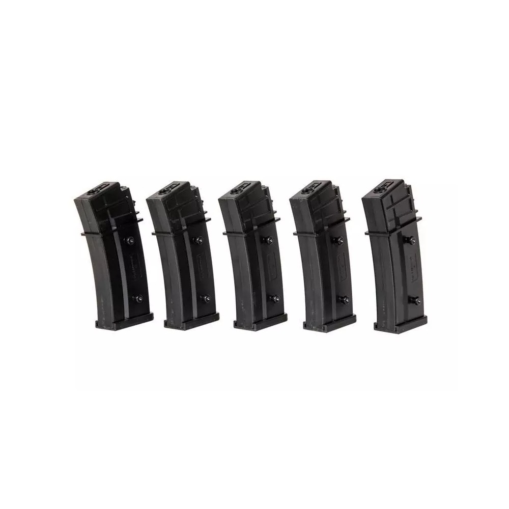 SPECNA ARMS SET 5x CARICATORI MID-CAP 120 COLPI PER SERIE G36 NERO (SPE-05-025711)