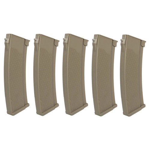 SPECNA ARMS 5x S-MAG HI-CAP MAGAZINES SET 380 ROUNDS FOR J SERIES TAN (SPE-05-032797)