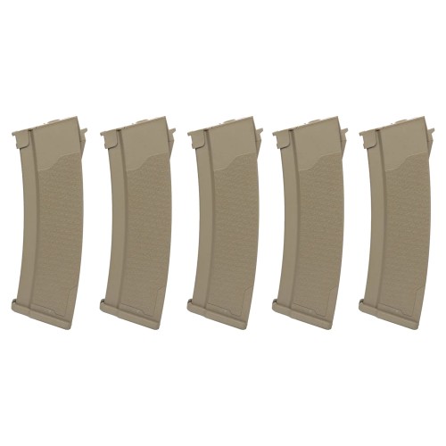 SPECNA ARMS 5x S-MAG HI-CAP MAGAZINES SET 380 ROUNDS FOR J SERIES TAN (SPE-05-032797)