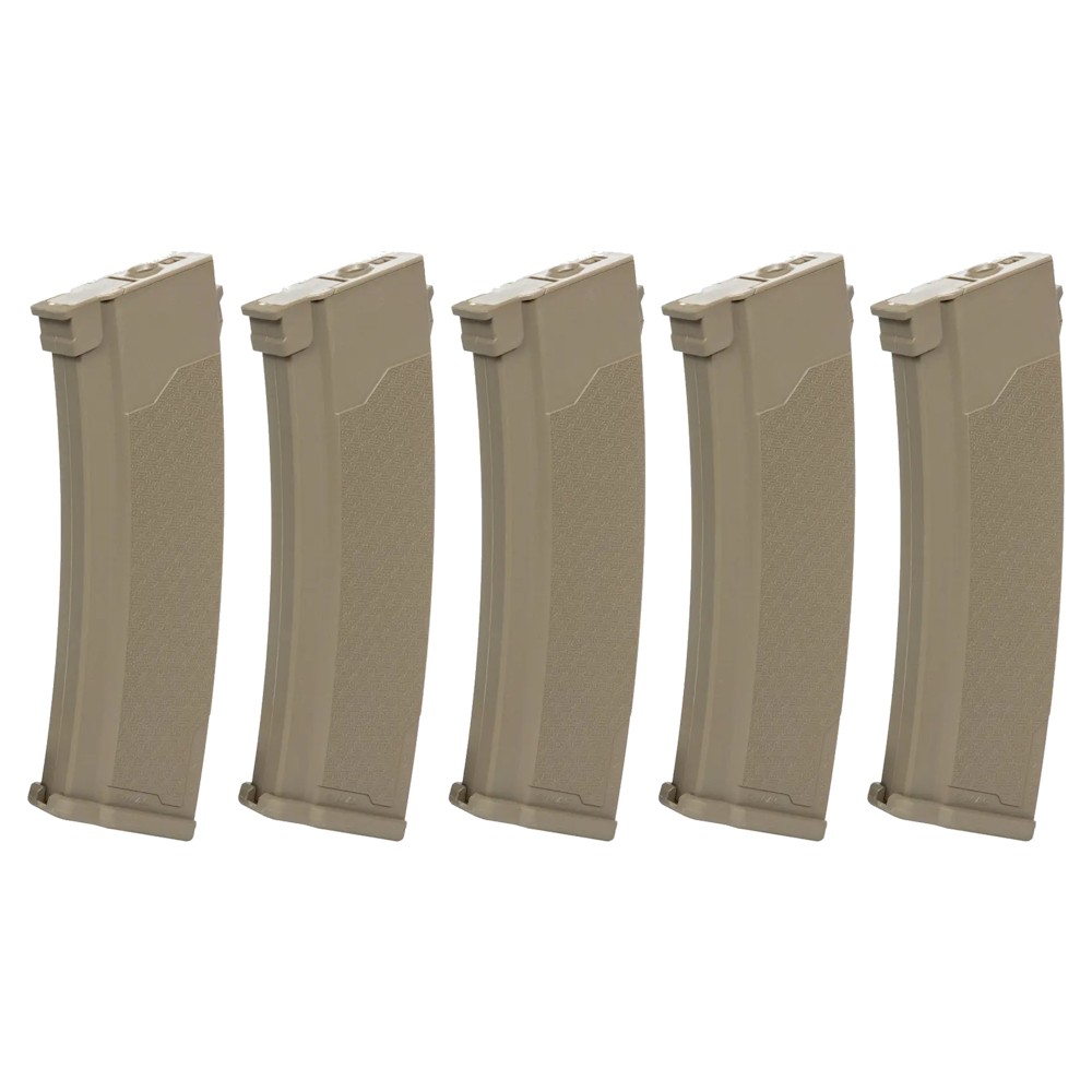 SPECNA ARMS 5x S-MAG HI-CAP MAGAZINES SET 380 ROUNDS FOR J SERIES TAN (SPE-05-032797)