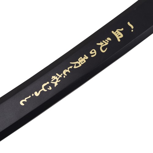 3 ORNAMENTAL KATANA SET WOODEN COVER AND HANDLE BLACK (JL048BS)