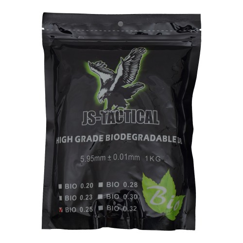 JS-TACTICAL BIODEGRADABLE BALL PELLETS 0.25G WHITE (JS-BIO0.25)