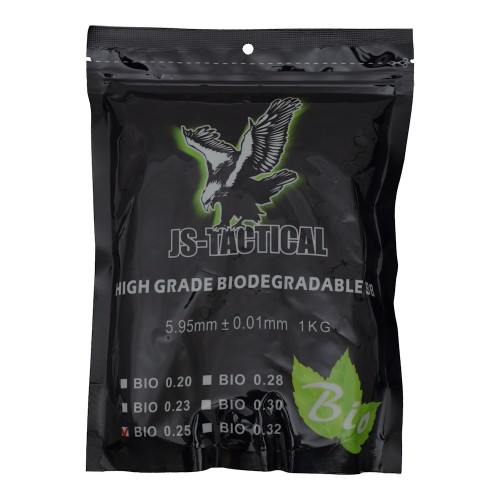 JS-TACTICAL BIODEGRADABLE BALL PELLETS 0.25G GREEN (JS-BIO0.25V)