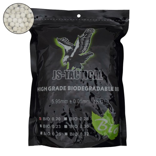 JS-TACTICAL BIODEGRADABLE BALL PELLETS 0.20G WHITE (JS-BIO0.20)