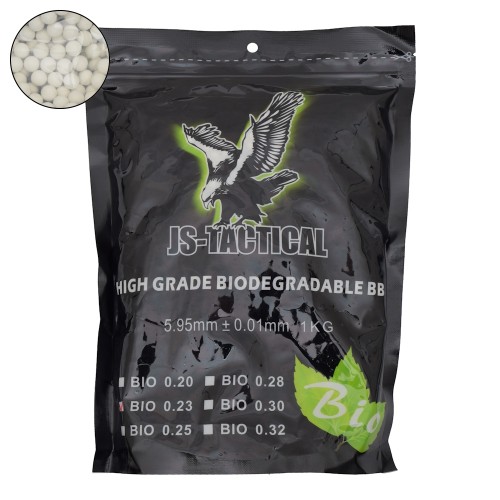 JS-TACTICAL BIODEGRADABLE BALL PELLETS 0.23G WHITE (JS-BIO0.23)