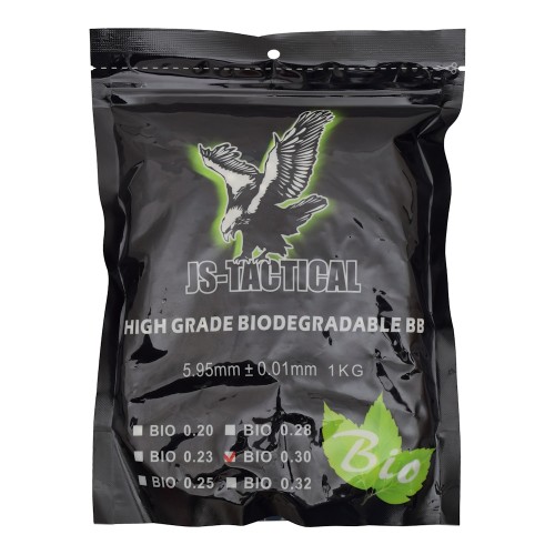 JS-TACTICAL BIODEGRADABLE BALL PELLETS 0.30G WHITE (JS-BIO0.30)