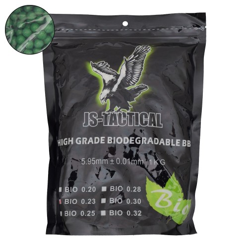 JS-TACTICAL BIODEGRADABLE BALL PELLETS 0.23G GREEN (JS-BIO0.23V)