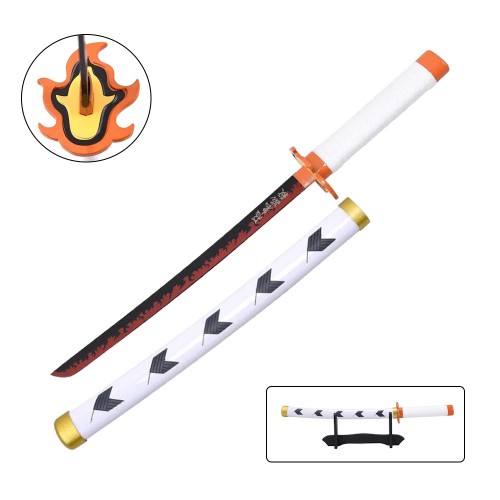 MINI ORNAMENTAL KATANA WITH BAMBOO BLADE (ZS656-2MI-WD)