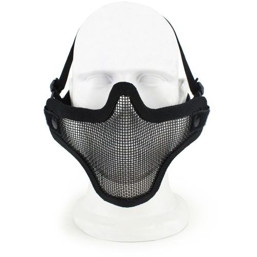 WOSPORT MASCHERA CON RETE METALLICA NERA (KR001B)