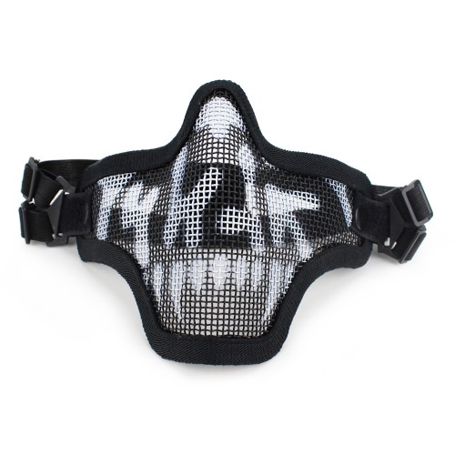 WOSPORT STEEL MESH MASK BLACK/SKULL (KR001BN)