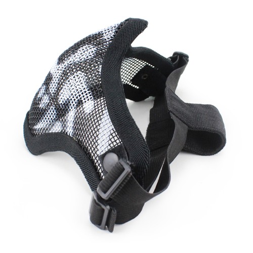 WOSPORT MASCHERA CON RETE METALLICA NERA/SKULL (KR001BN)