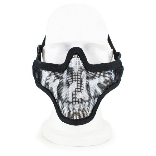 WOSPORT MASCHERA CON RETE METALLICA NERA/SKULL (KR001BN)