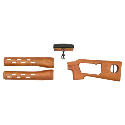 SNOW WOLF REAL WOOD STOCK AND HANDGUARD FOR SVD SERIES (SW-SVDWK)