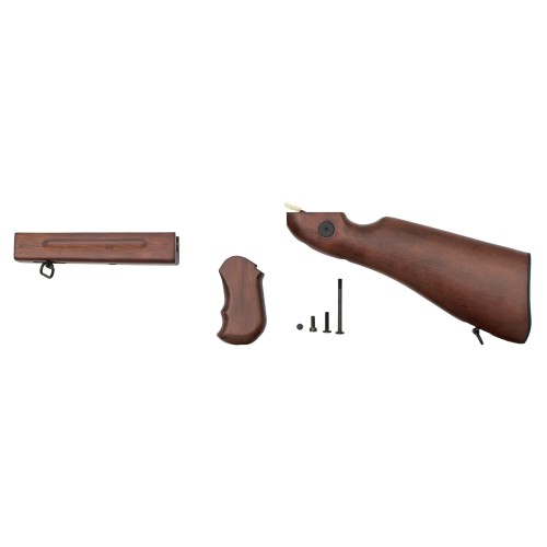 SNOW WOLF REAL WOOD STOCK, HANDGUARD AND GRIP FOR M1A1 SERIES (SW-M1A1WK)