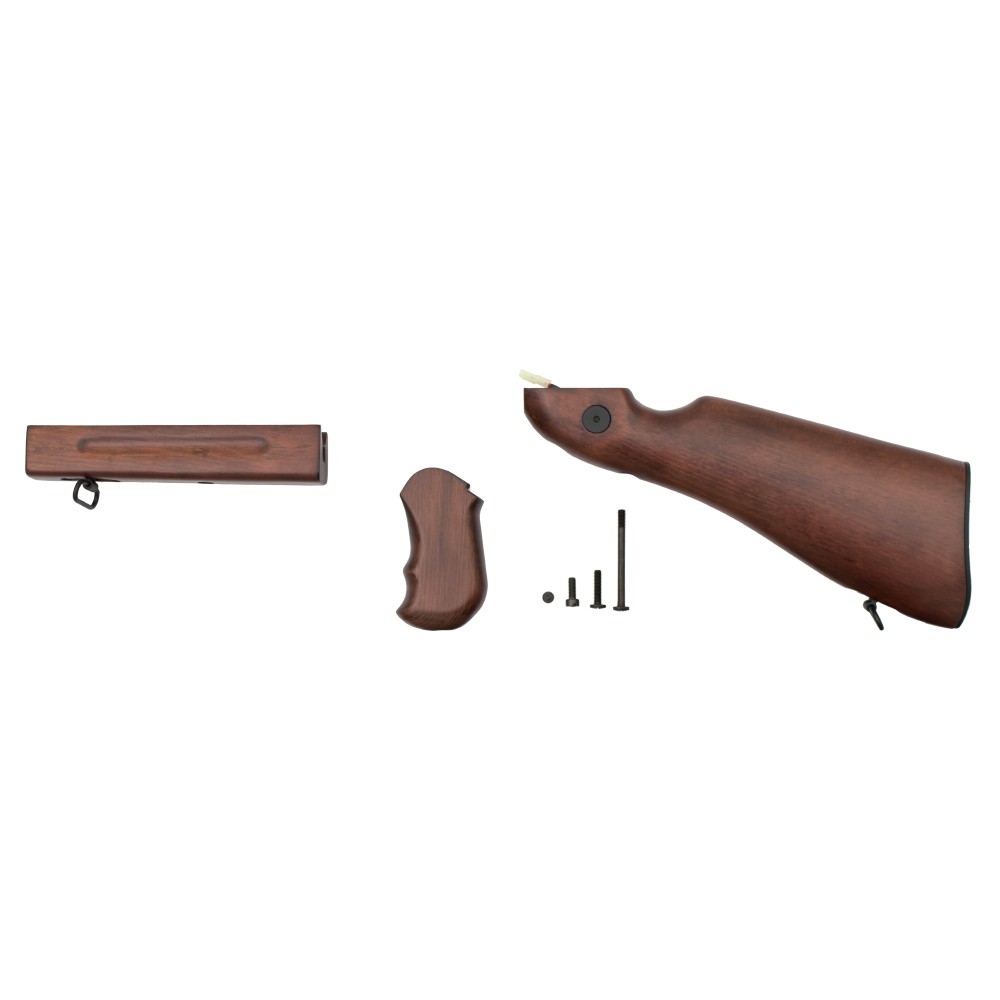 SNOW WOLF REAL WOOD STOCK, HANDGUARD AND GRIP FOR M1A1 SERIES (SW-M1A1WK)