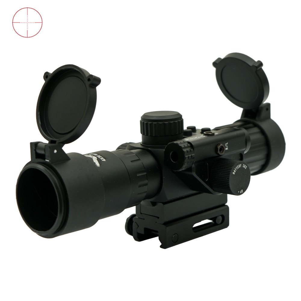 JS-TACTICAL RIFLE SCOPE 30MM LENS 4X ZOOM WITH RED LASER (JS-4X30IR)