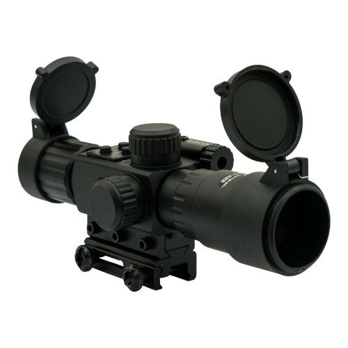 JS-TACTICAL OTTICA COMPATTA LENTE 30MM ZOOM 4X CON LASER ROSSO (JS-4X30IR)
