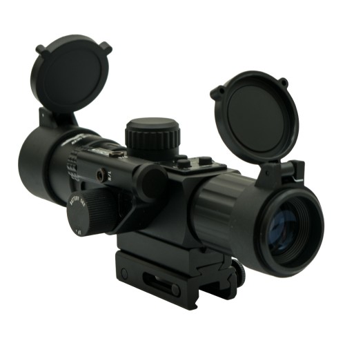 JS-TACTICAL RIFLE SCOPE 30MM LENS 4X ZOOM WITH RED LASER (JS-4X30IR)