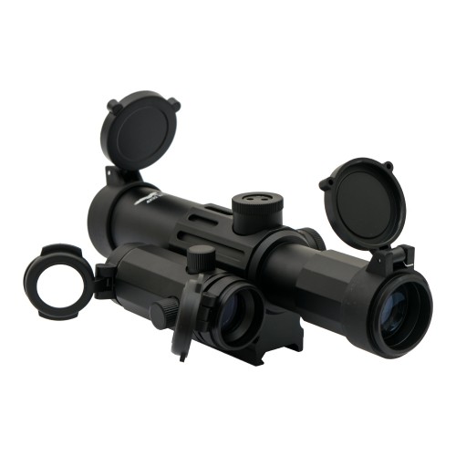 JS-TACTICAL OTTICA ZOOM 4x LENTE 32mm CON RED DOT NERO (JS-4X32M1)