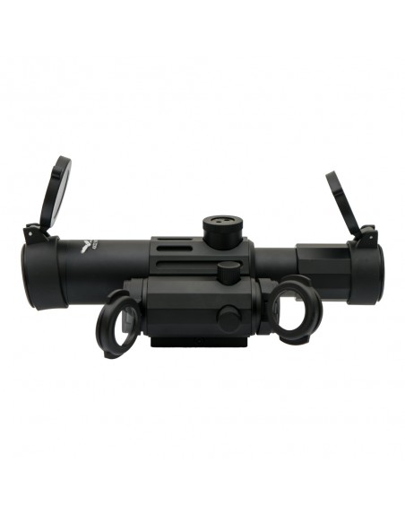JS-TACTICAL RIFLE SCOPE ZOOM 4x LENS 32mm WITH RED DOT BLACK (JS-4X32M1 ...