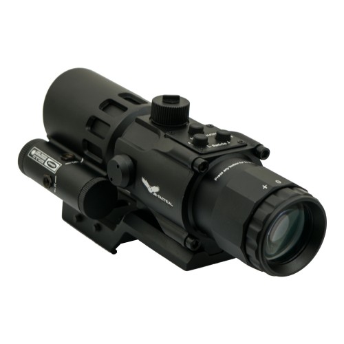 JS-TACTICAL PRISME SCOPE 4X32 CON LASER ROSSO NERO (JS-8384)