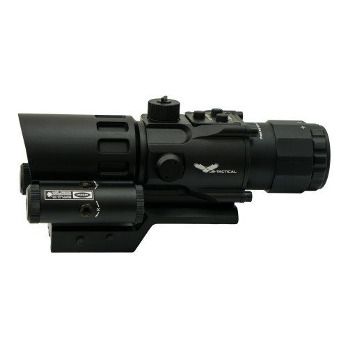 JS-TACTICAL PRISME SCOPE 4X32 WITH RED LASER BLACK (JS-8384)