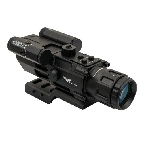 JS-TACTICAL PRISME SCOPE 4X32 WITH RED LASER BLACK (JS-8394)
