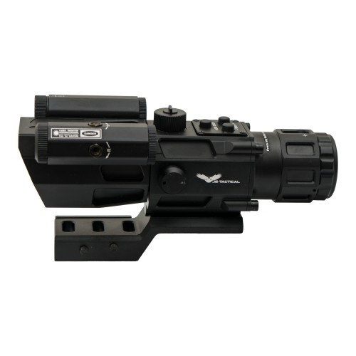 JS-TACTICAL PRISME SCOPE 4X32 CON LASER ROSSO NERO (JS-8394)