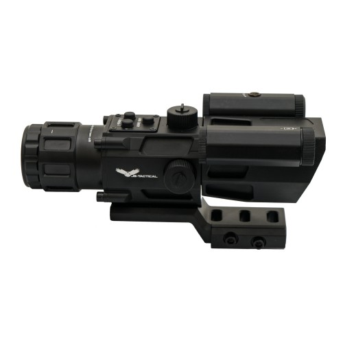 JS-TACTICAL PRISME SCOPE 4X32 CON LASER ROSSO NERO (JS-8394)