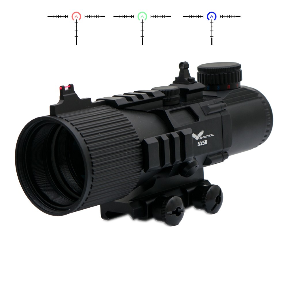 JS-TACTICAL RIFLE SCOP 5X ZOOM 50mm LENS BLACK (JS-LS5X50)