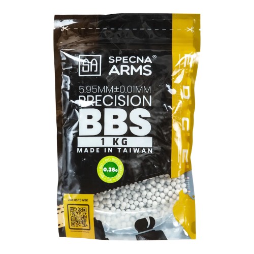 SPECNA ARMS EDGE ULTRA BIO BALL PELLETS 0.36G WHITE 1KG (SPE-16-043843)
