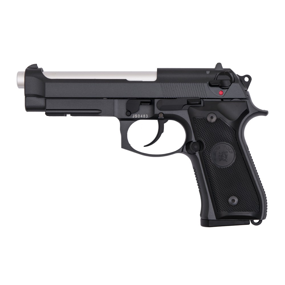 SNOW WOLF BLOWBACK GAS PISTOL METAL BLACK (SW-03B)