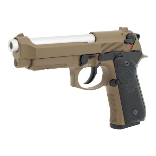 SNOW WOLF PISTOLA A GAS SCARRELLANTE IN METALLO TAN (SW-03T)