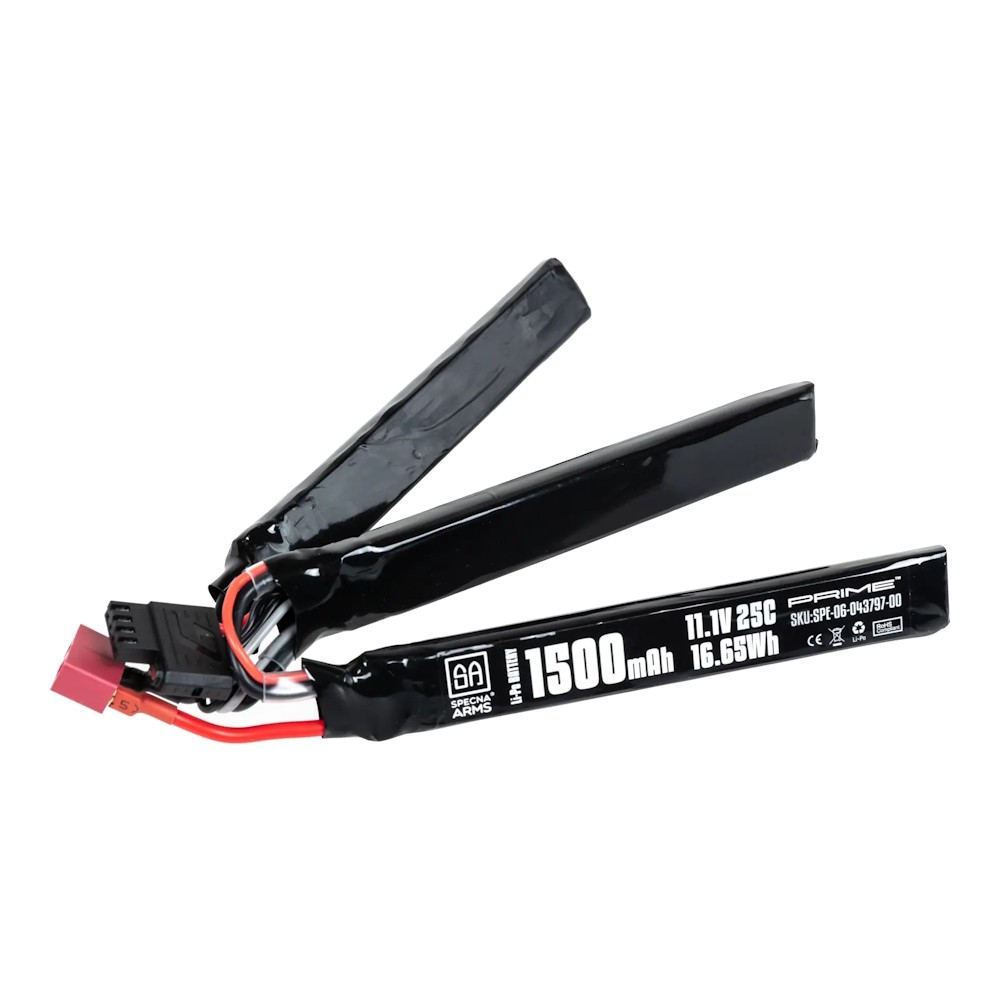 SPECNA ARMS LI-PO BATTERY 11.1V X 1500MAH 25C NUNCHUCK 3 DEANS MINI G-TECH (SPE-06-043797)