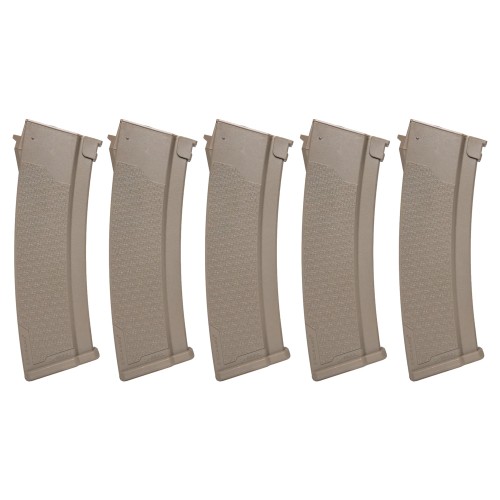 SPECNA ARMS 5x S-MAG MID-CAP MAGAZINES SET 175 ROUNDS FOR J SERIES TAN (SPE-05-032795)