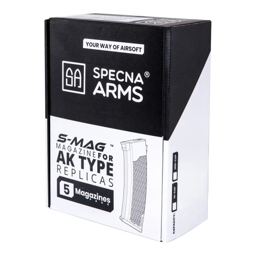 SPECNA ARMS 5x S-MAG MID-CAP MAGAZINES SET 175 ROUNDS FOR J SERIES TAN (SPE-05-032795)