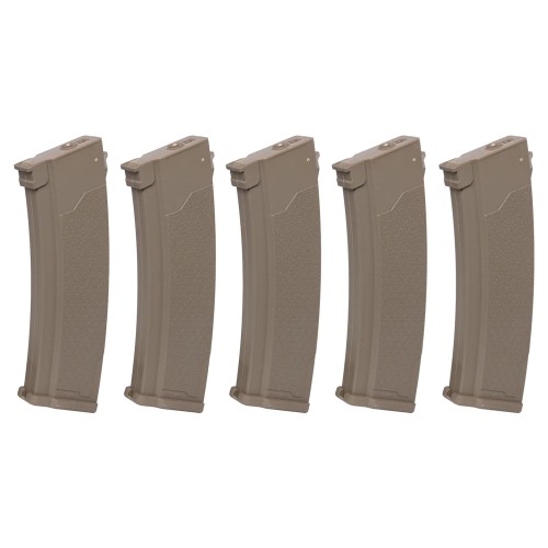 SPECNA ARMS 5x S-MAG MID-CAP MAGAZINES SET 175 ROUNDS FOR J SERIES TAN (SPE-05-032795)