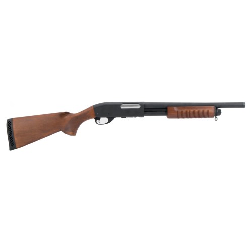 S&T PUMP ACTION SHOTGUN ST870 REAL WOOD BLACK (S&TM870)