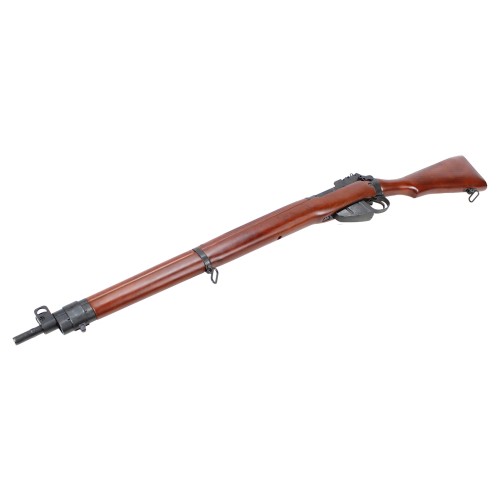 S&T SPRING POWERED BOLT ACTION RIFLE LEE ENFIELD NO.4 MKI REAL WOOD (S&TLENBRW)