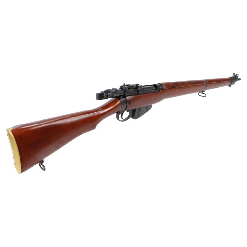 S&T SPRING POWERED BOLT ACTION RIFLE LEE ENFIELD NO.4 MKI REAL WOOD (S&TLENBRW)