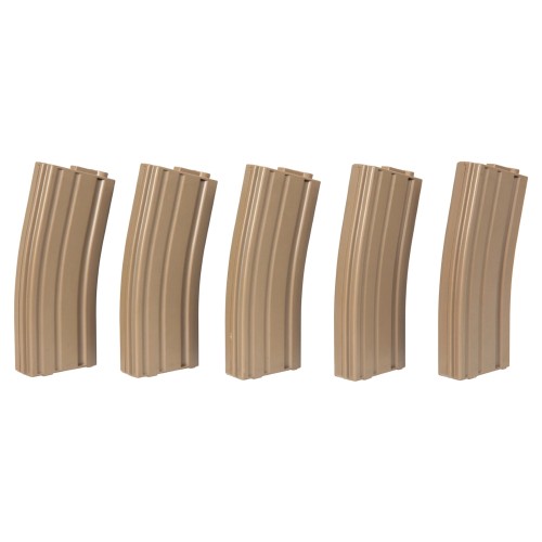 SPECNA ARMS 5X MID-CAP MAGAZINES SET 140 ROUNDS FOR M4/M16 SERIES TAN (SPE-05-025501)