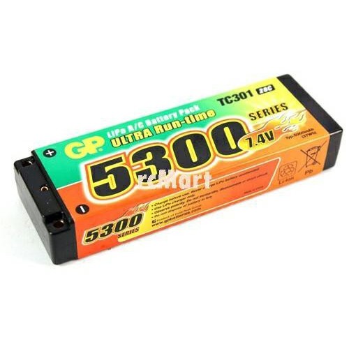 GP LI-PO BATTERY BACK FOR RACING CAR 7.4V X 5000MAH 28C (GP-TC301)