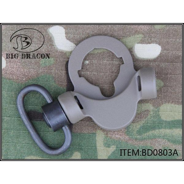 BIG DRAGON M4 STOCK MOUNT WITH DOUBLE MOUNT FOR QD SLING SWIVEL DARK