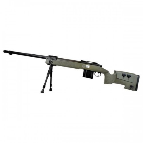 WELL SNIPER BOLT ACTION RIFLE WITH BIPOD GREEN (MB4416V)