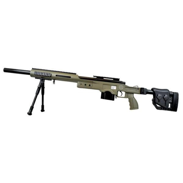 WELL SNIPER BOLT ACTION RIFLE WITH BIPOD OLIVE DRAB (MB4410V)