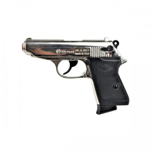 BRUNI BLANK PISTOL TOP FIRING NEW POLICE CALIBER 8MM NIKEL (BR-2000N)