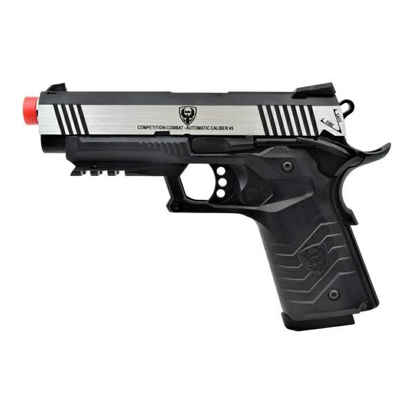 HFC GAS PISTOL HG-171 TACTICAL 1911 SILVER/BLACK (HG 171S)