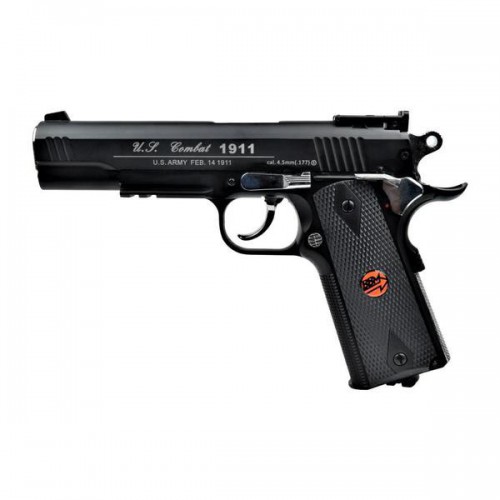 BRUNI CO2 4,5MM PISTOL U S  COMBAT 1911 FULL METAL BLACK (BR-601MB)